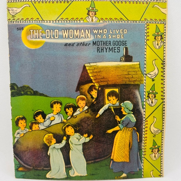 The Old Woman Who Lived In A Shoe And Other Nursery Rhymes No. 505 Vintage - Picture 1 of 8